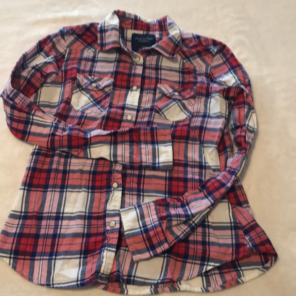 American eagle flannel plaid shirt